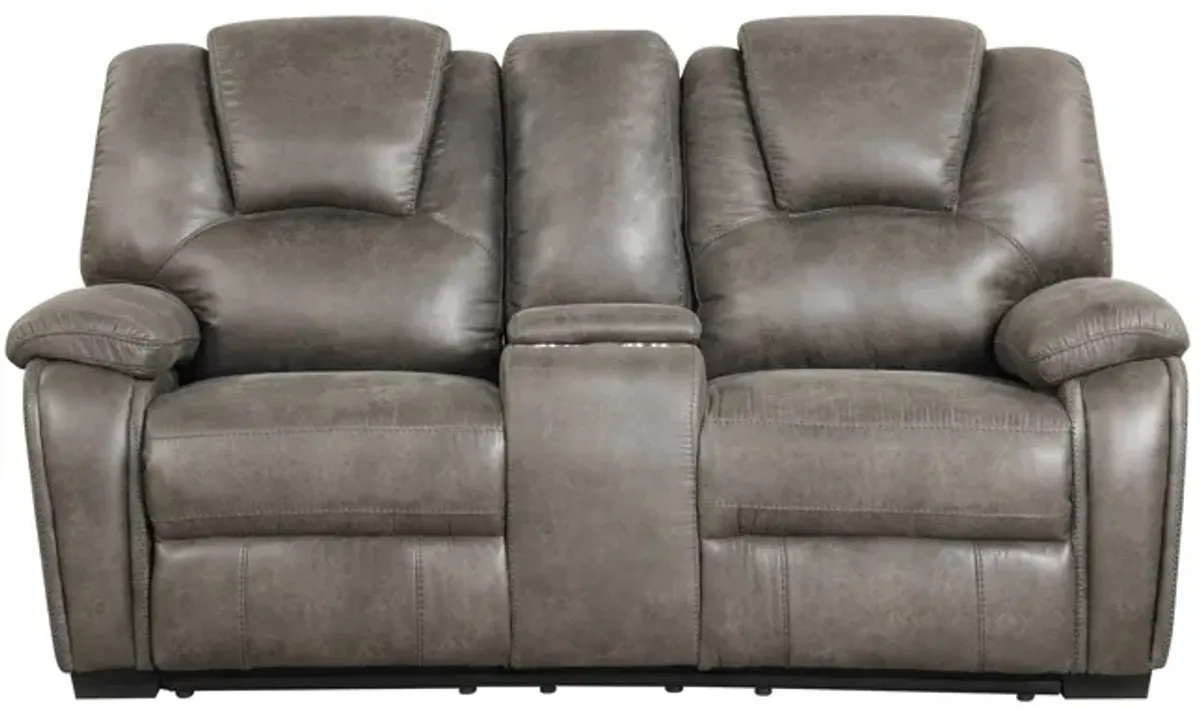 3 Piece Living Room Set: Power Reclining Sofa, Power Reclining Chair, Stationary Loveseat