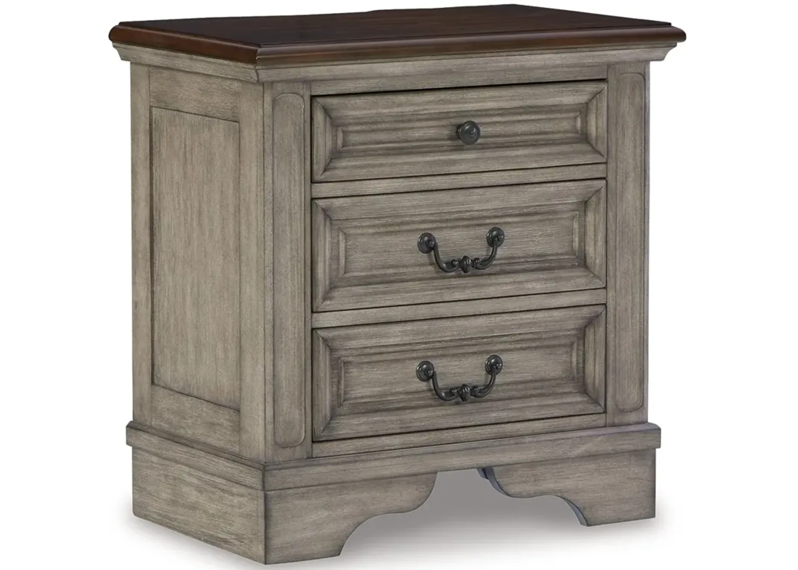 Lodenbay - Antique Gray - Three Drawer Night Stand