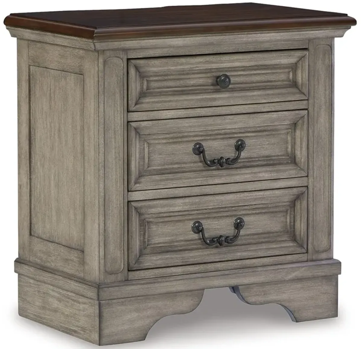 Lodenbay - Antique Gray - Three Drawer Night Stand