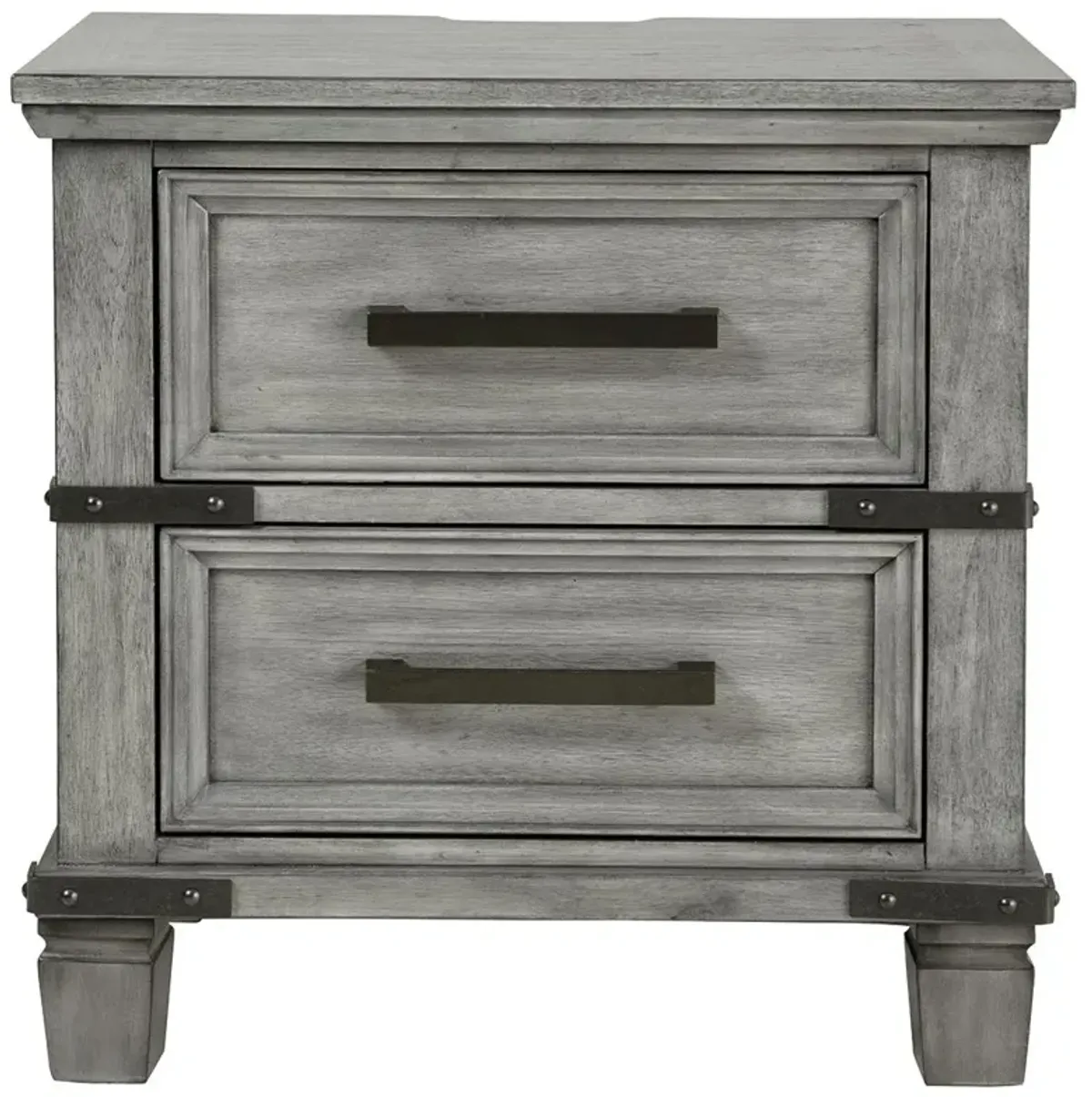 Russelyn - Gray - Two Drawer Night Stand