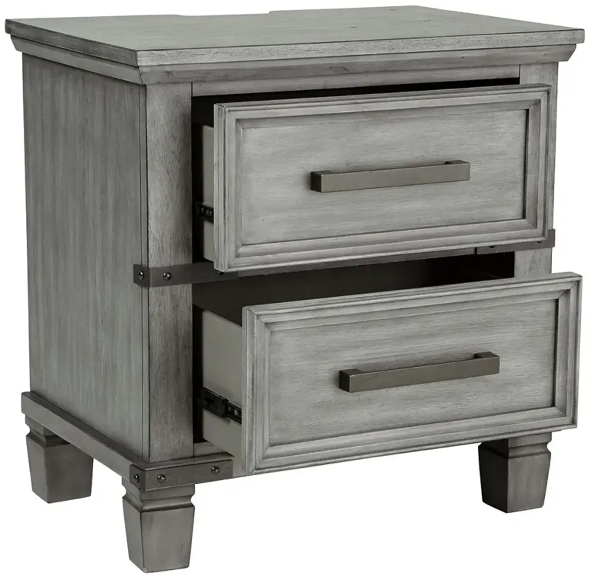 Russelyn - Gray - Two Drawer Night Stand