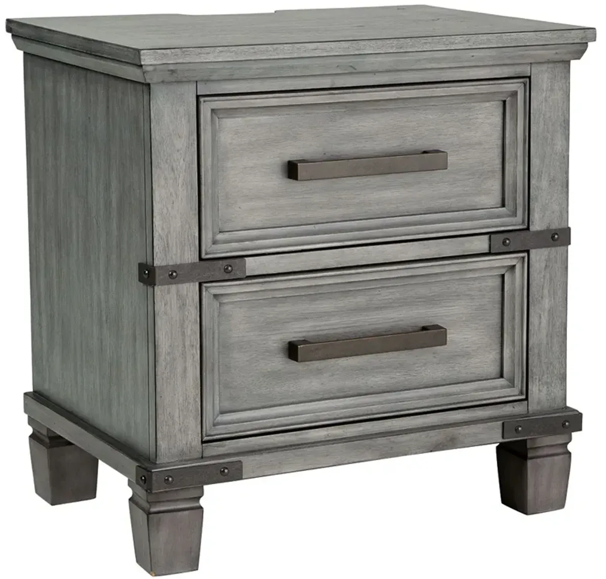 Russelyn - Gray - Two Drawer Night Stand