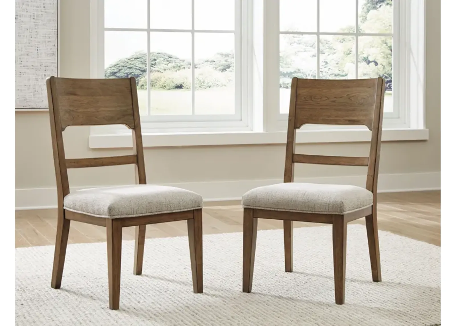 Cabalynn - Oatmeal / Light Brown - Dining Uph Side Chair (Set of 2)