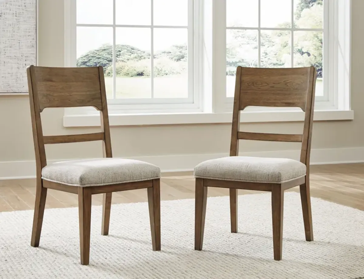 Cabalynn - Oatmeal / Light Brown - Dining Uph Side Chair (Set of 2)