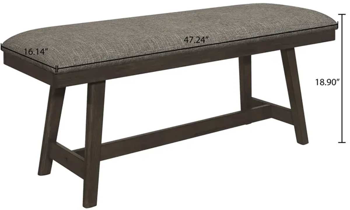 Ember - Bench - Gray & Walnut