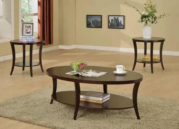 Rhonda - 3 Piece Cocktail Set - Brown