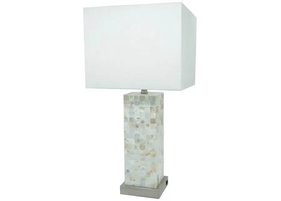 Table Lamp - Pearl Silver / White