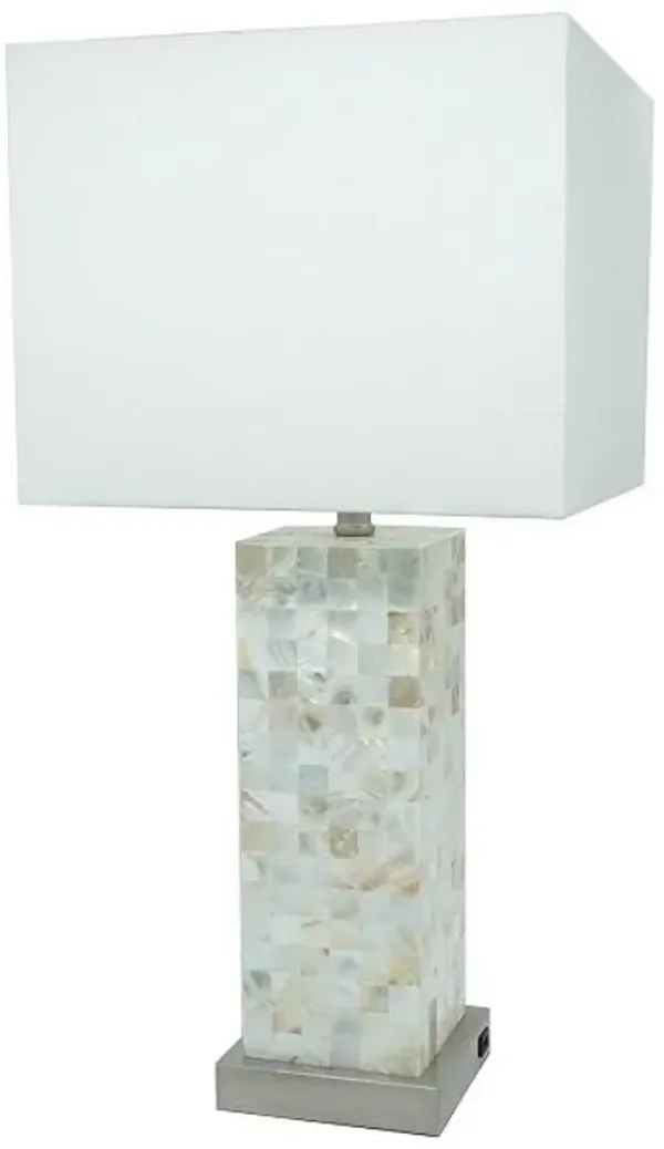 Table Lamp - Pearl Silver / White