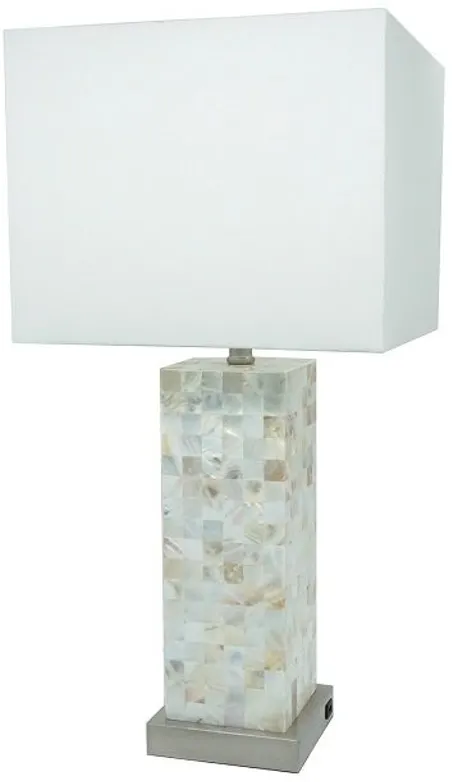 Table Lamp - Pearl Silver / White