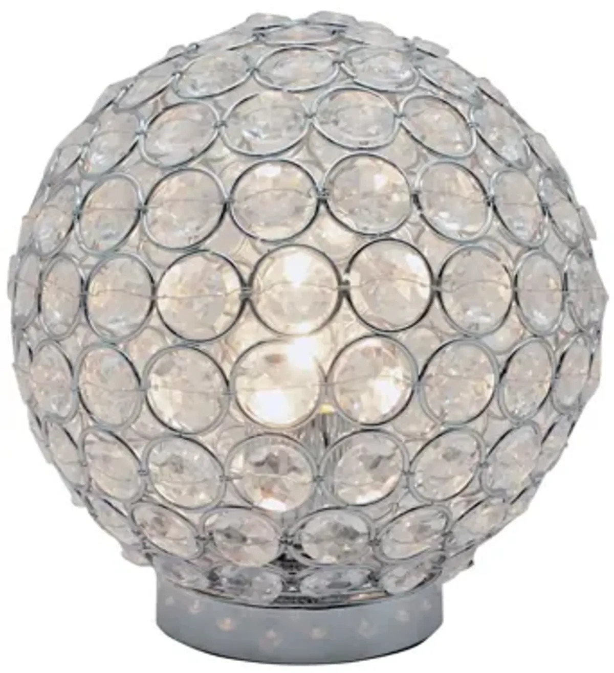 Crystal Globe - Table Lamp - Pearl Silver