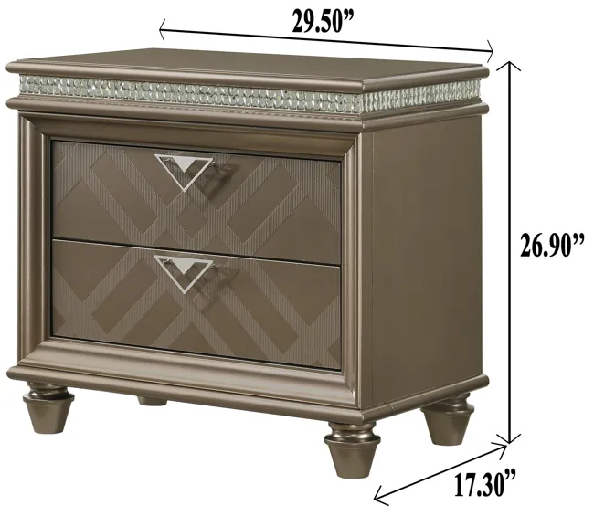 Cristal - Nightstand - Brown