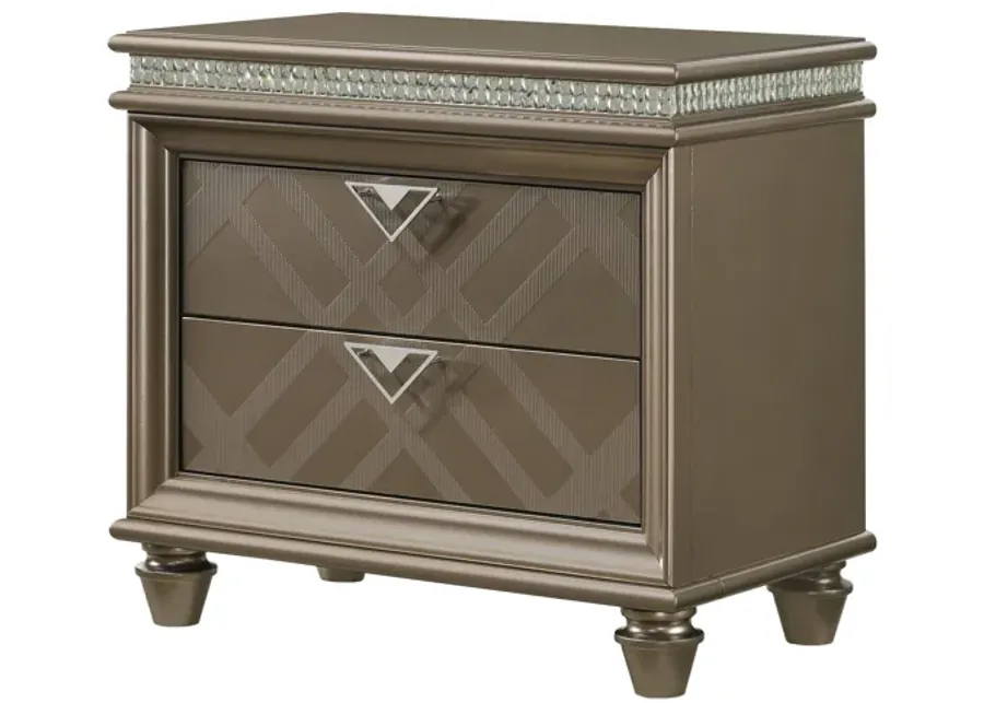 Cristal - Nightstand - Brown