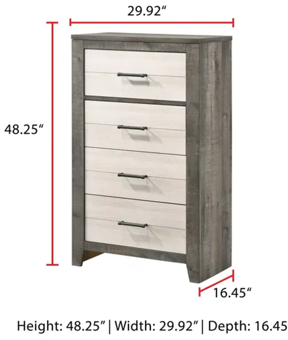 Rhett - Chest - Chalk / Gray