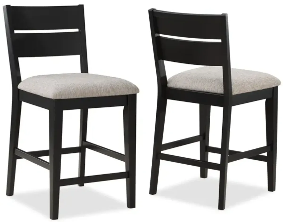 Mathis - Counter Height Chair (Set of 2) - Black