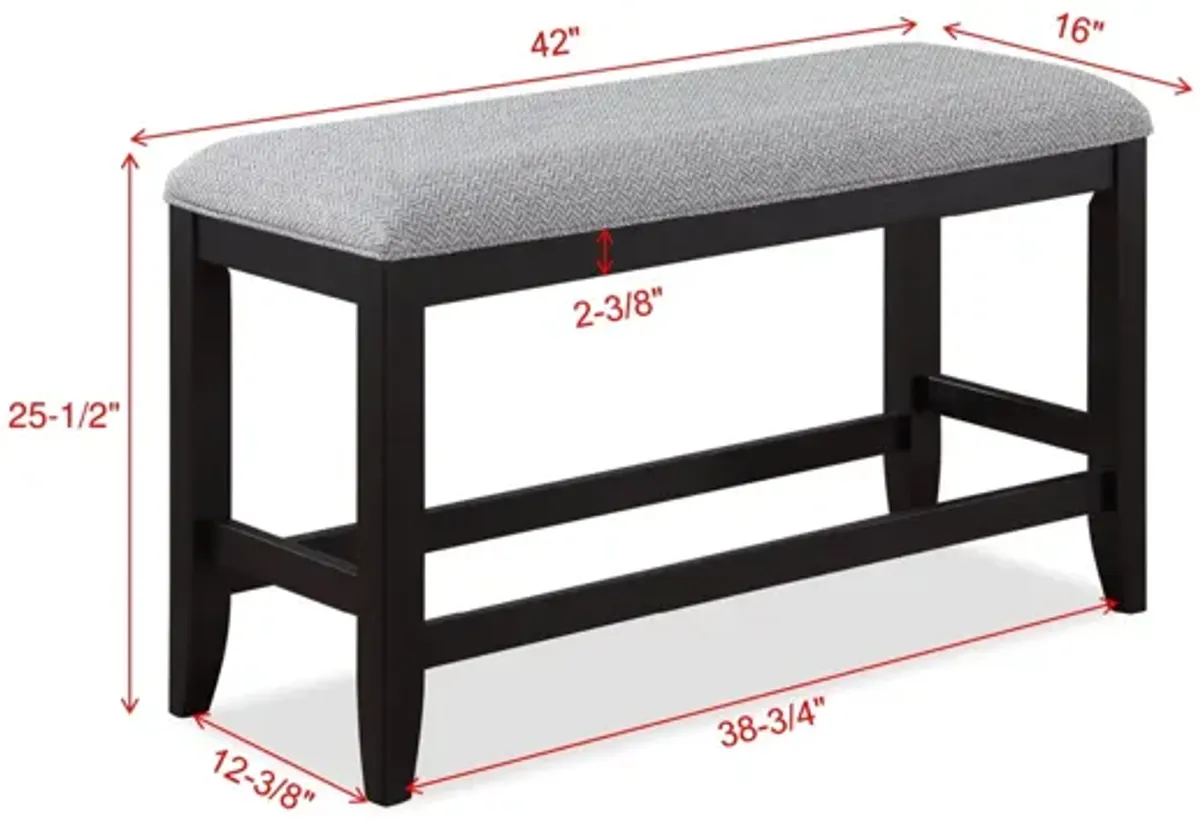 Frey - Counter Height Bench - Black