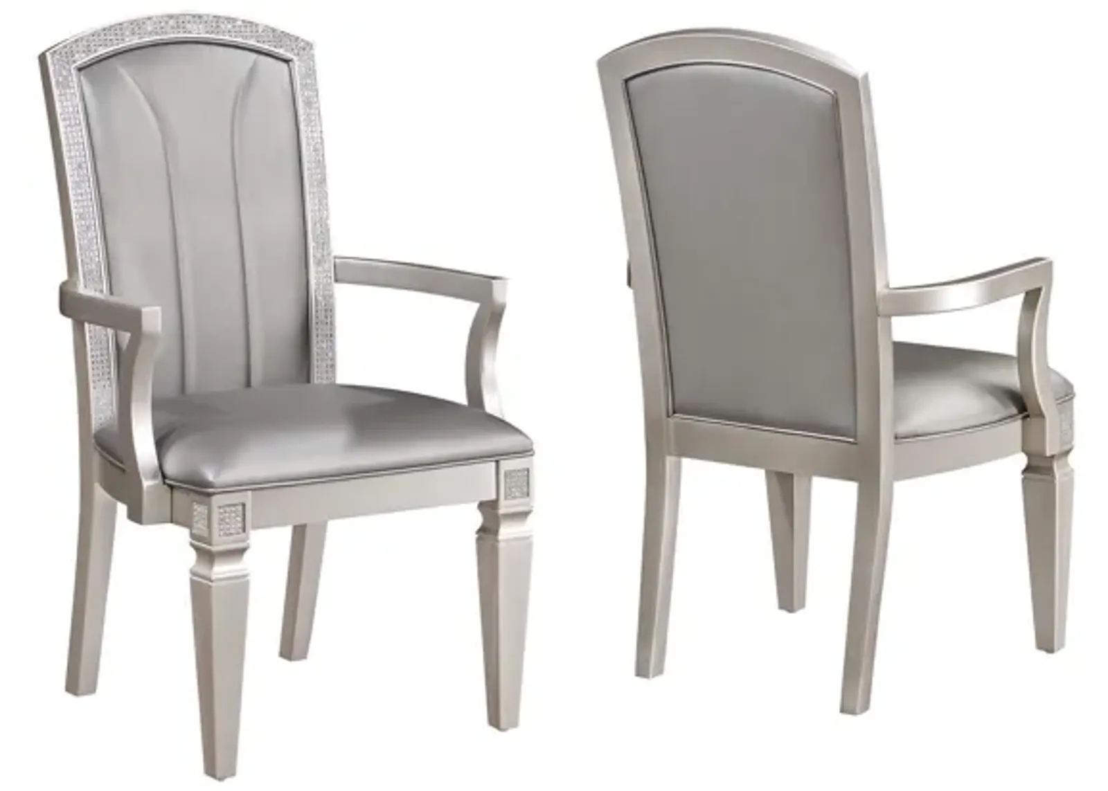 Klina - Arm Chair (Set of 2) - Silver