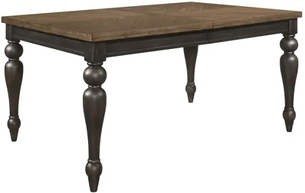 Hilara - Dining Table (18 Leaf) - Charcoal / Nutmeg