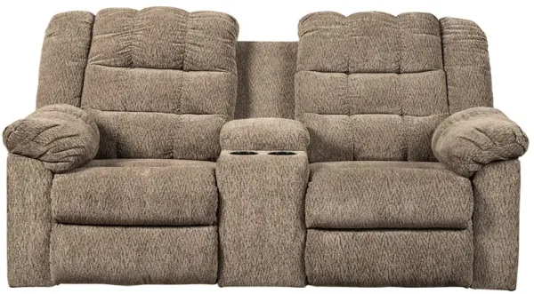 Workhorse - Cocoa - Dbl Rec Loveseat W/Console