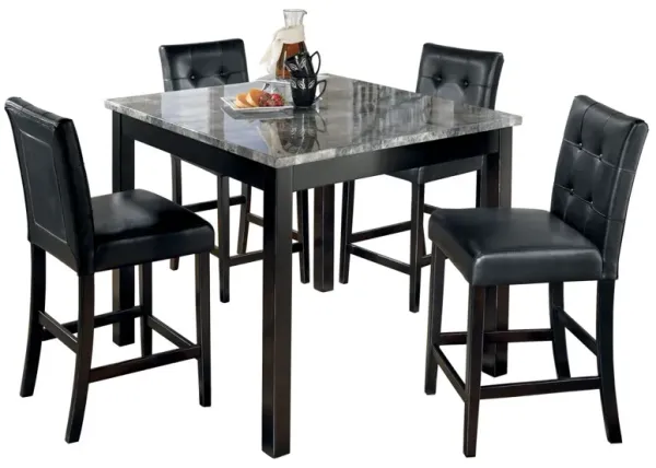 Maysville - Black - Square Counter TBL Set (Set of 5)