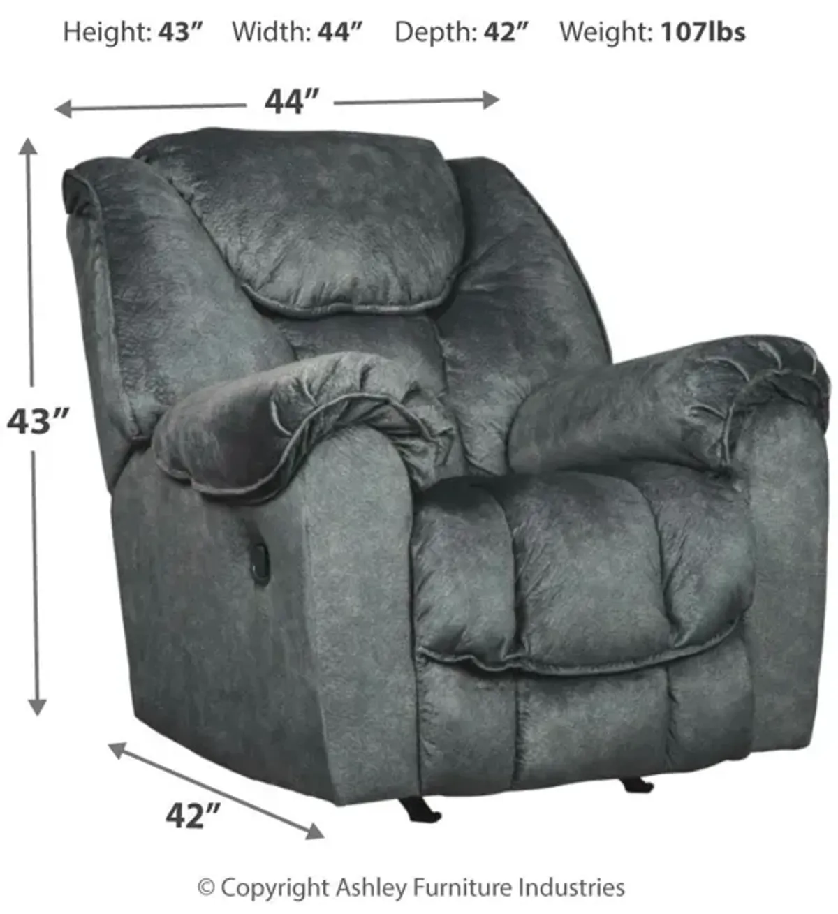 Capehorn - Granite - Rocker Recliner