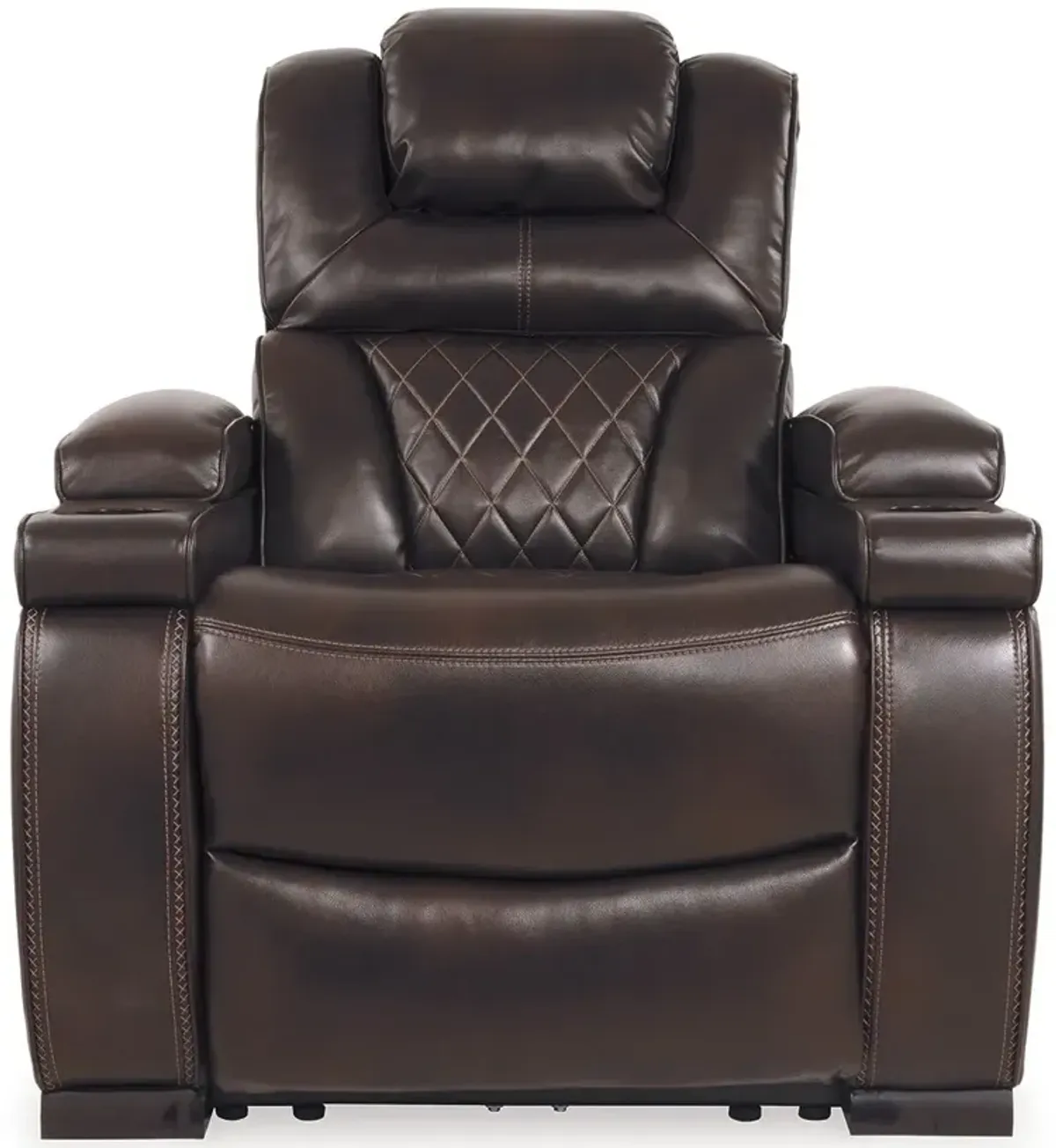 Warnerton - Brown Dark - Pwr Recliner/Adj Headrest