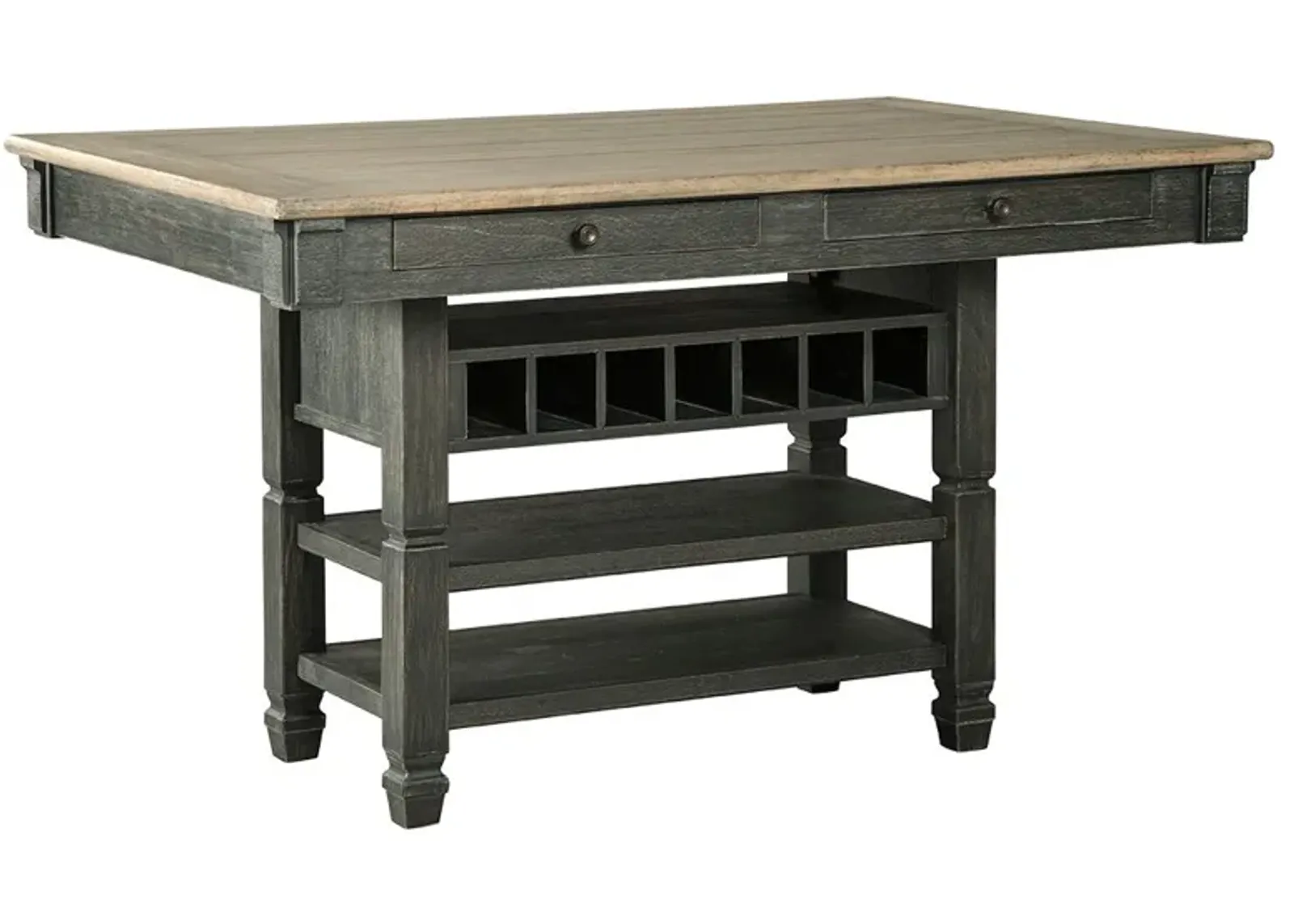 Tyler - Black / Gray - Rectangular Dining Room Counter Table