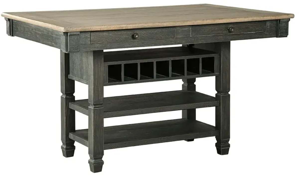 Tyler - Black / Gray - Rectangular Dining Room Counter Table