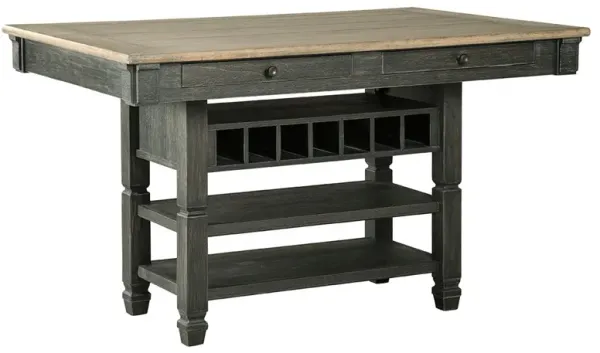 Tyler Creek - Rectangular Dining Room Counter Table - Black / Gray