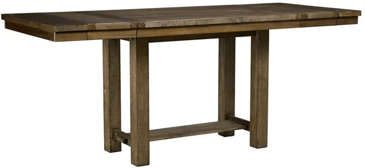 Moriville - Grayish Brown - Rectangular Dining Room Counter Extension Table