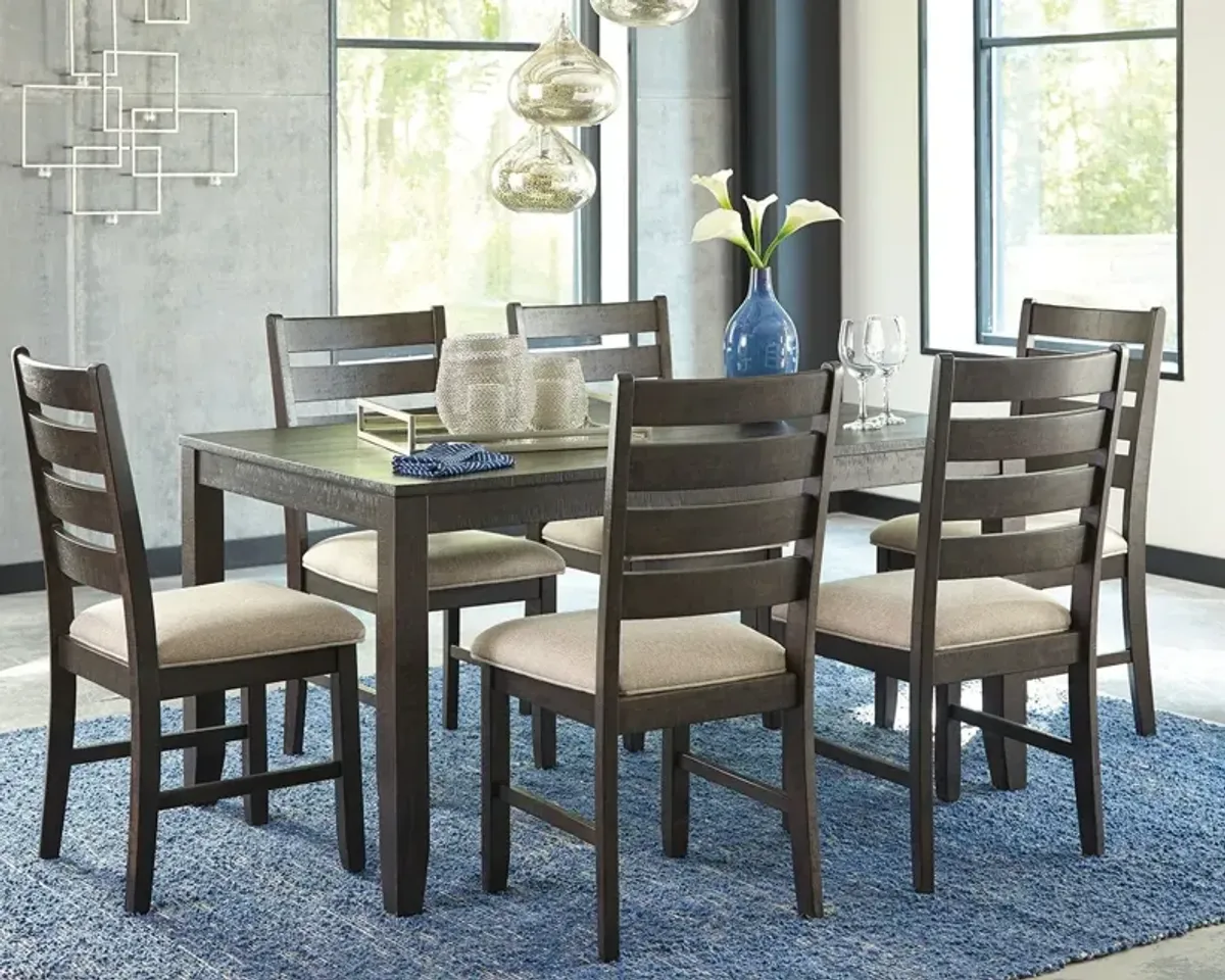 Rokane - Dining Room Table Set (Set of 7) - Brown