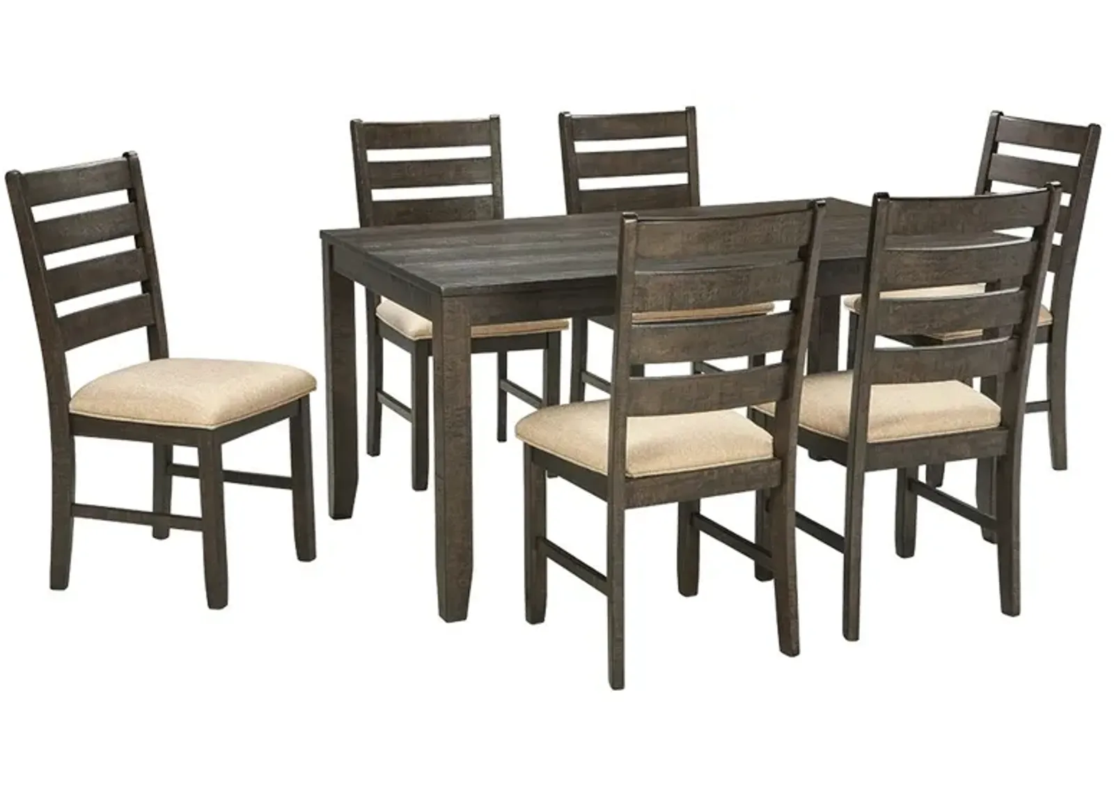 Rokane - Brown - Dining Room Table Set (Set of 7)