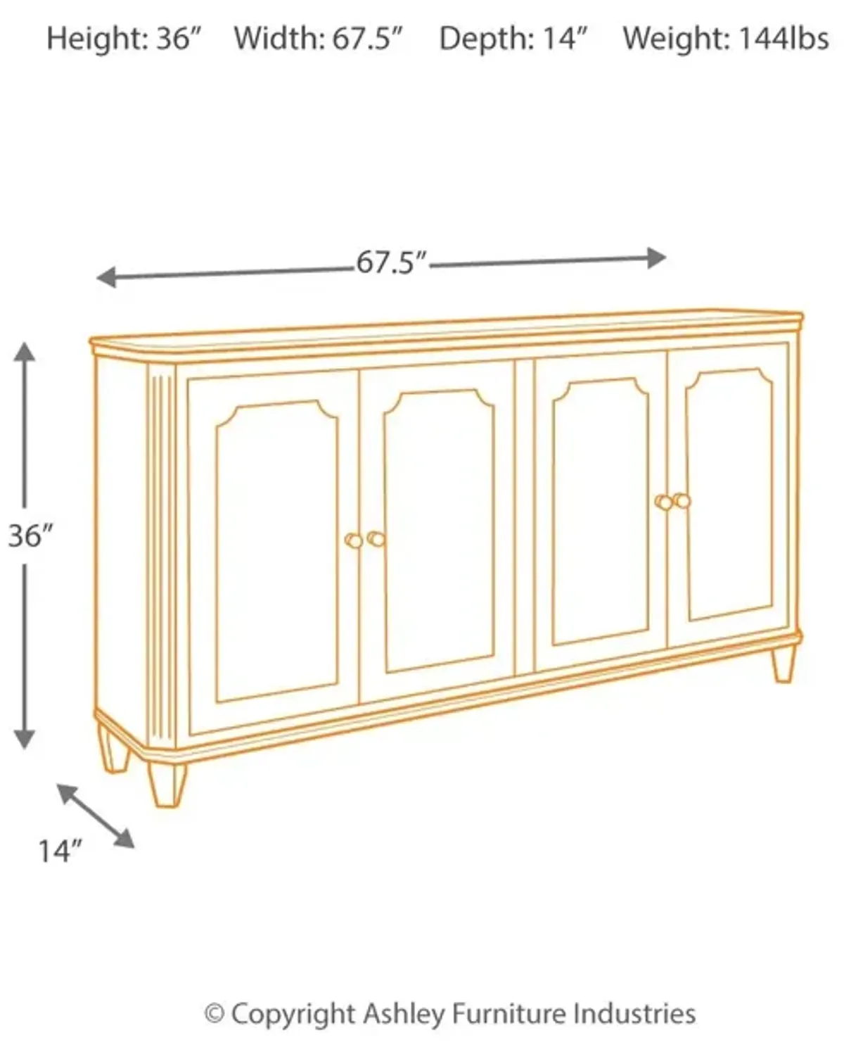 Mirimyn - Antique White - Accent Cabinet