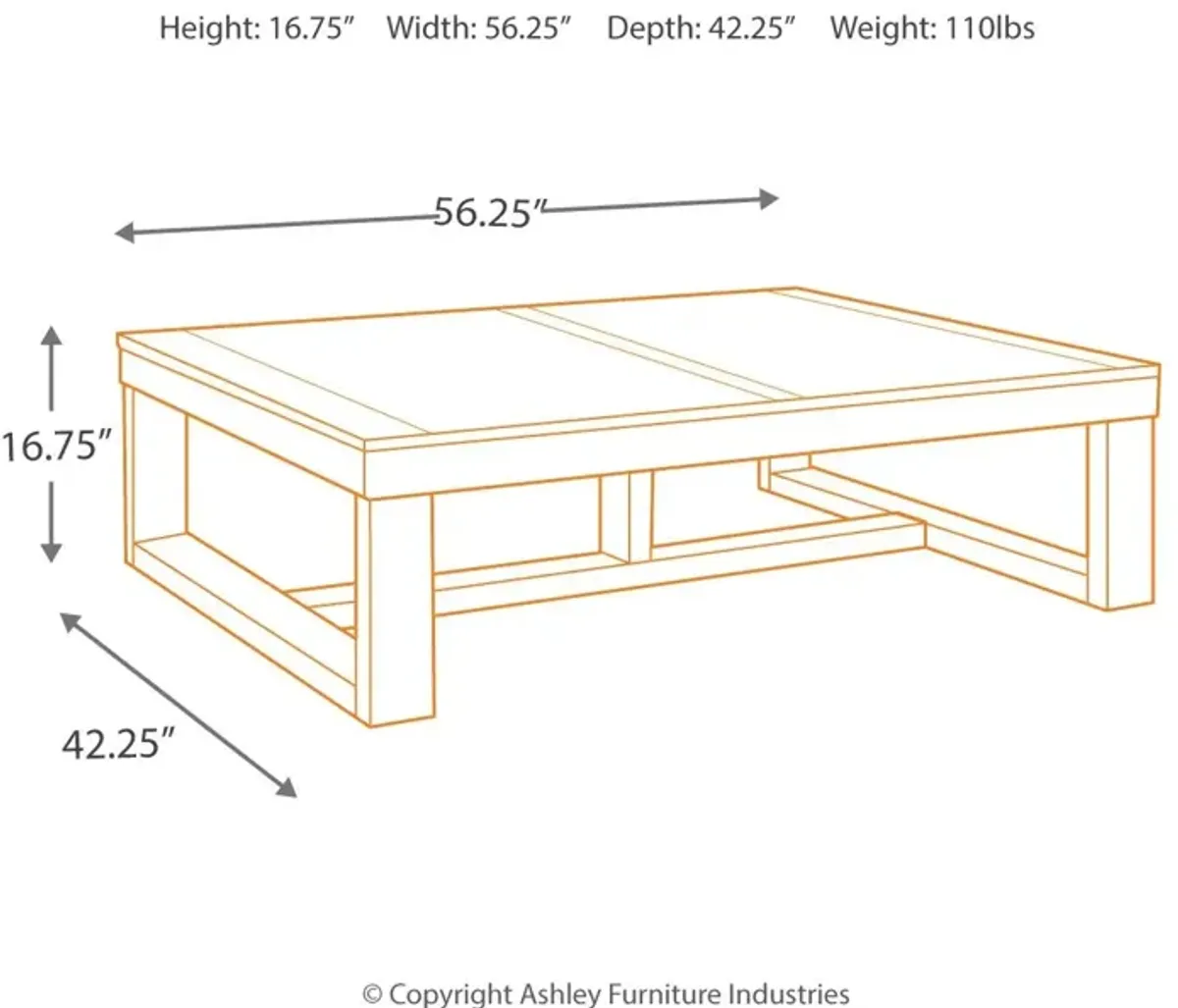 Watson - Dark Brown - Rectangular Cocktail Table