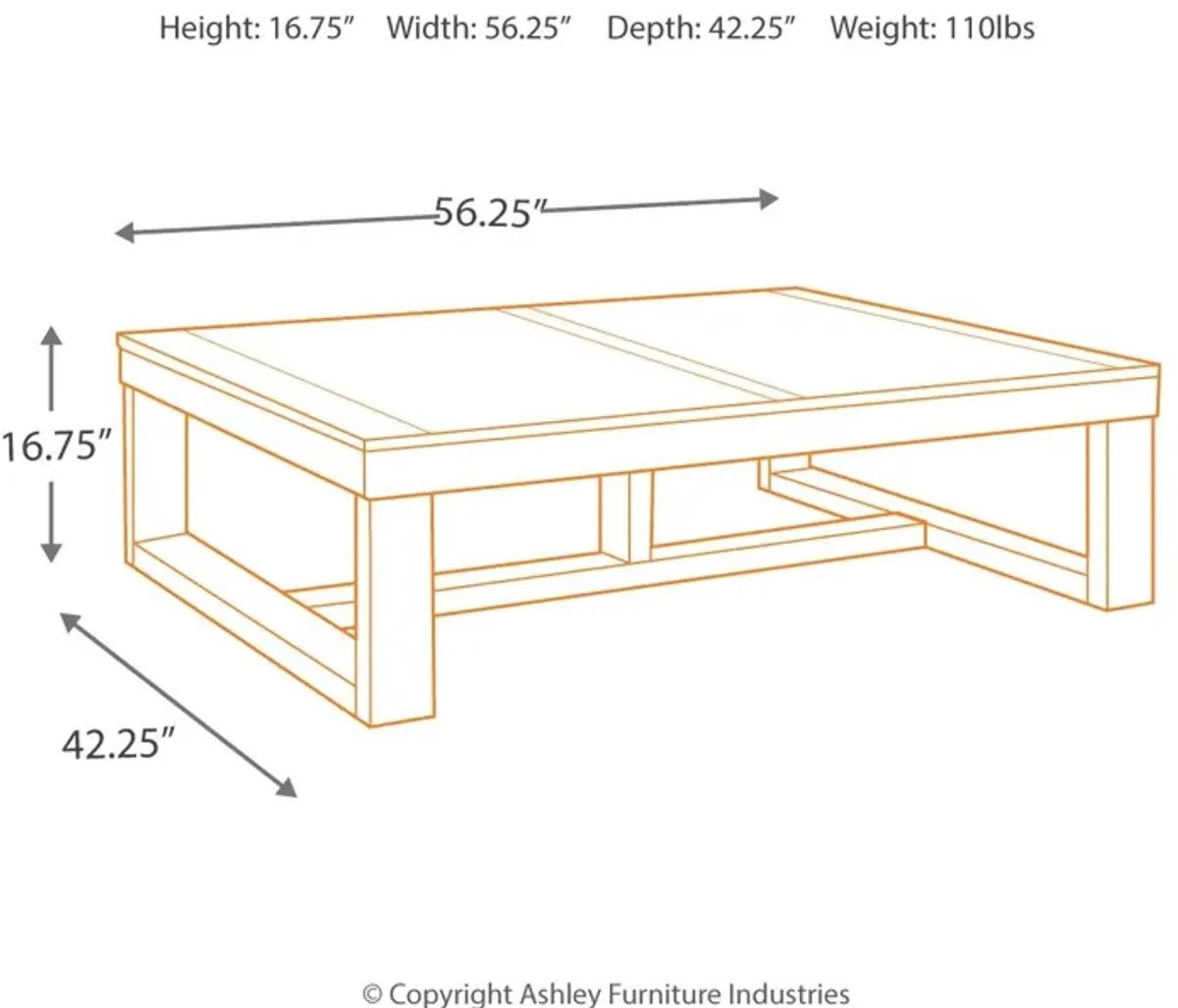 Watson - Dark Brown - Rectangular Cocktail Table