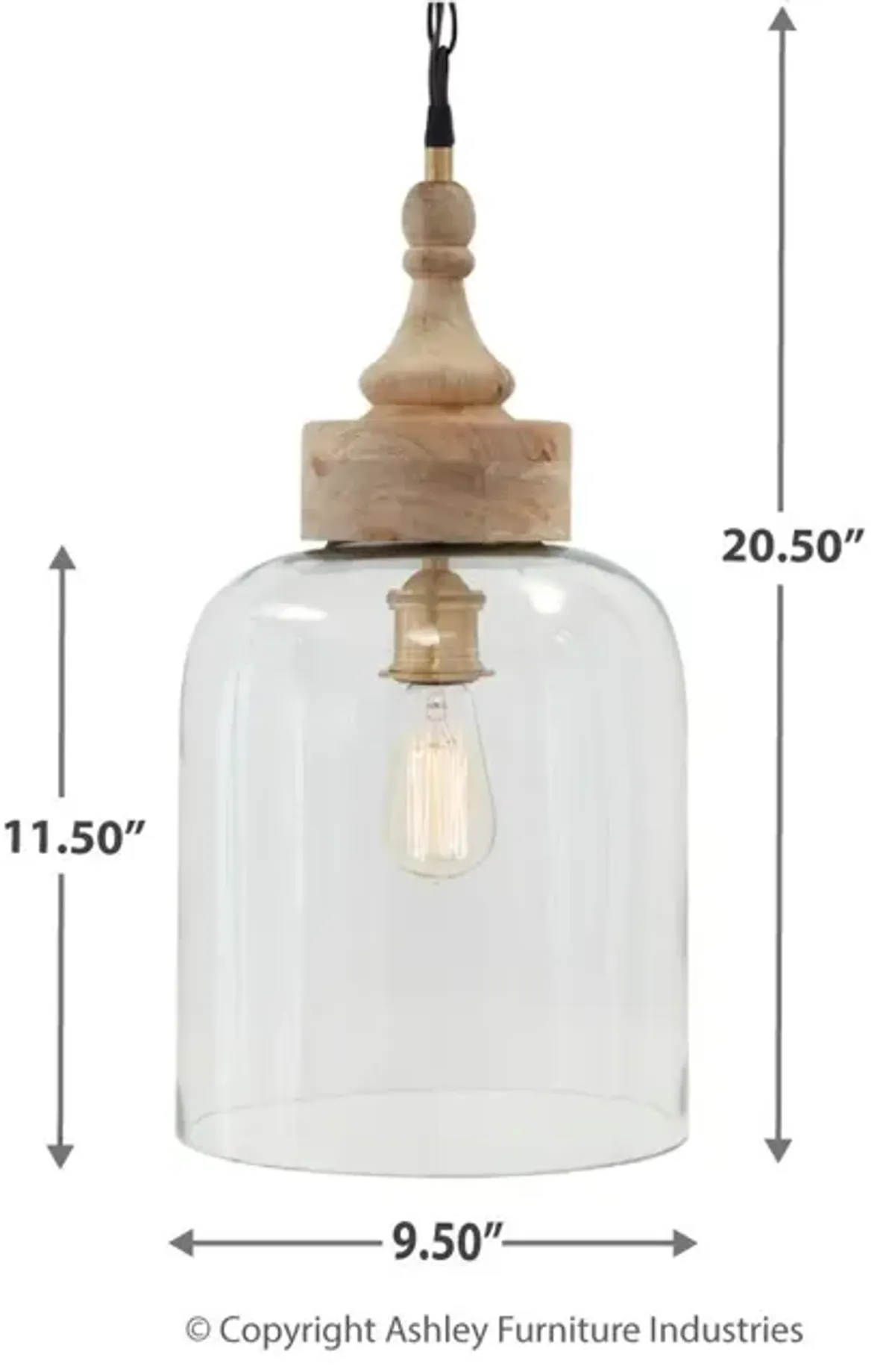 Faiz - Transparent - Glass Pendant Light