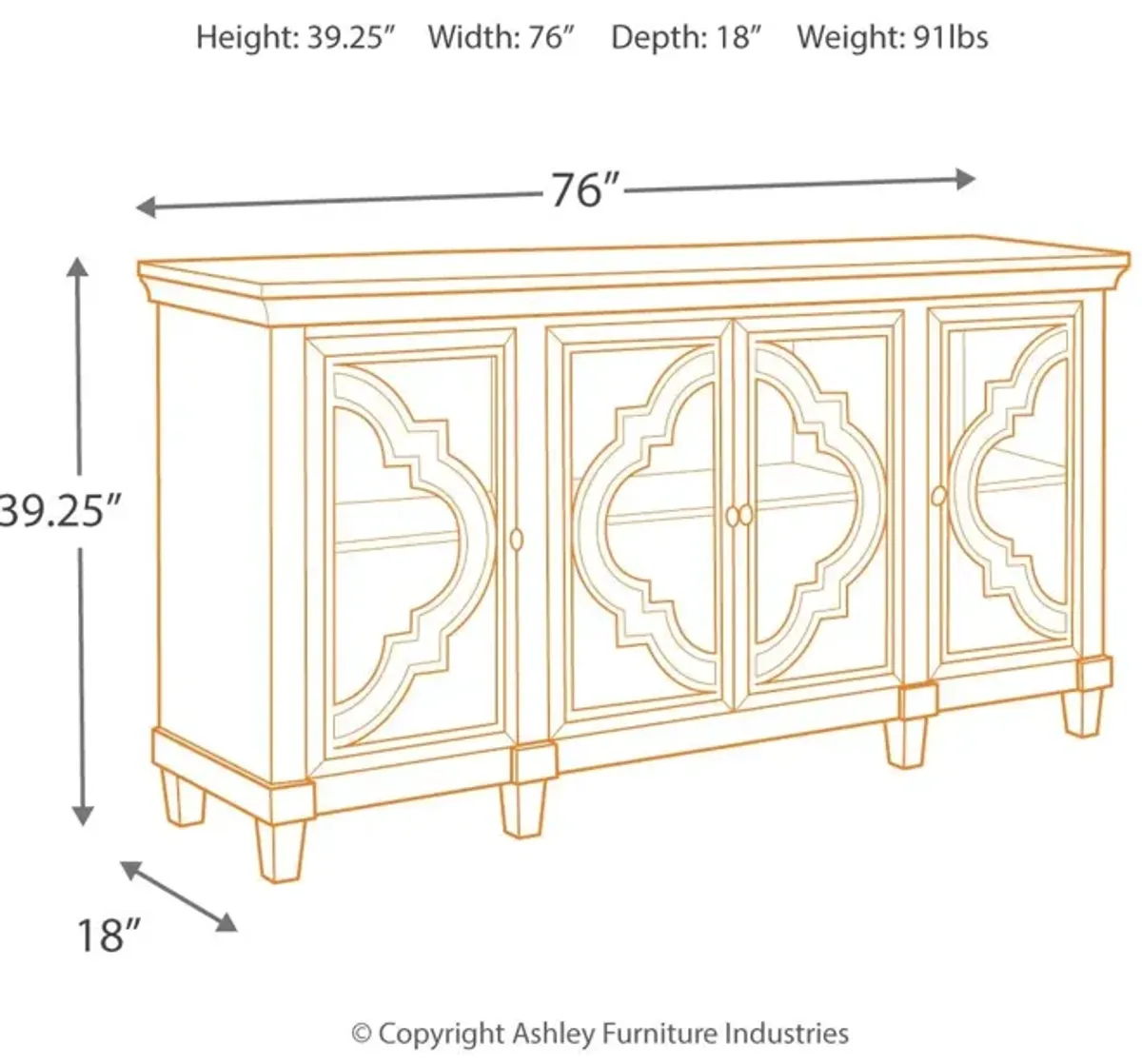 Fossil - Gray - Accent Cabinet