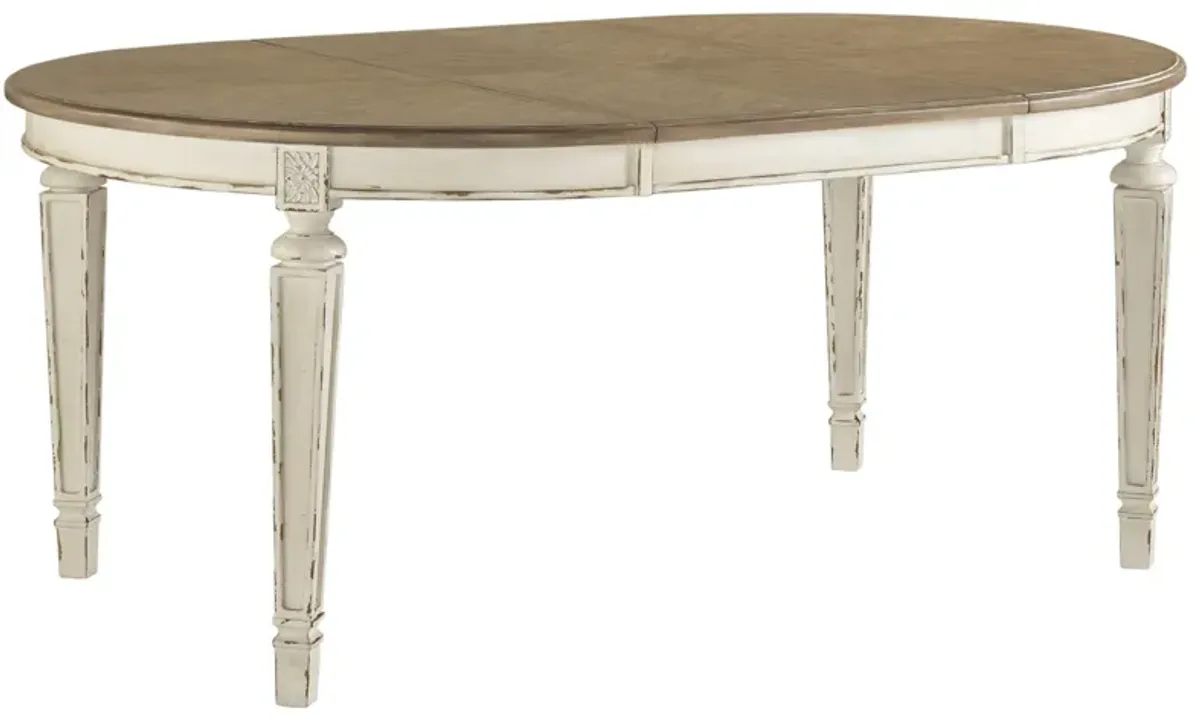 Realyn - Chipped White - Oval Dining Room Extension Table