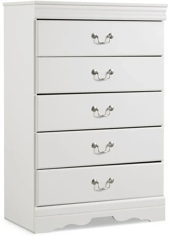 Anarasia - White - Five Drawer Chest