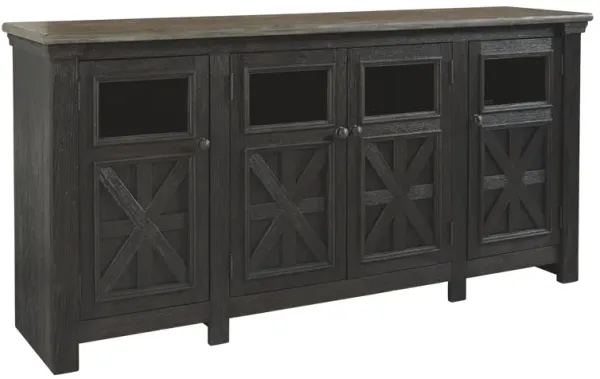 Tyler Creek - Black / Gray - Extra Large TV Stand