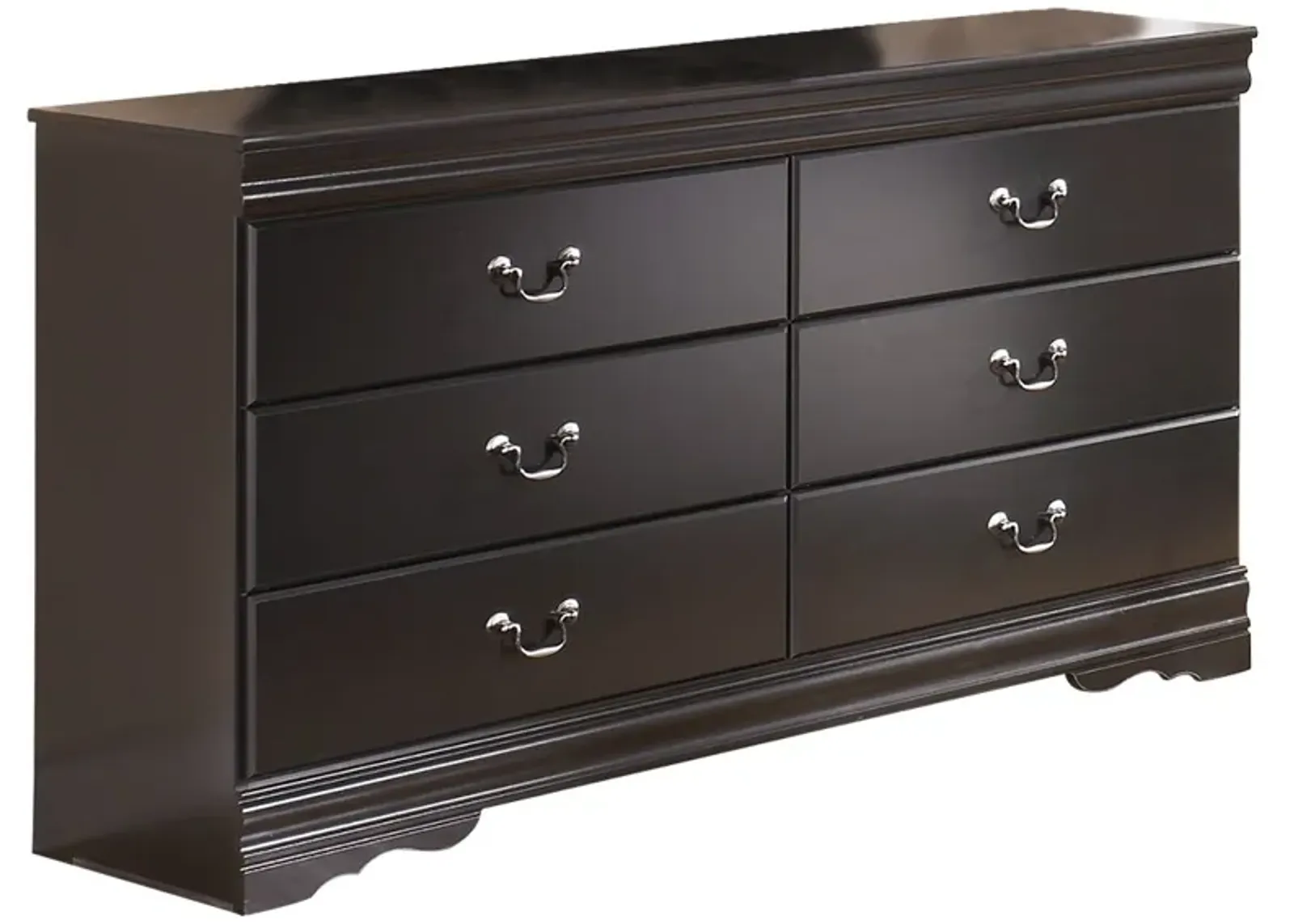 Huey - Black - Six Drawer Dresser