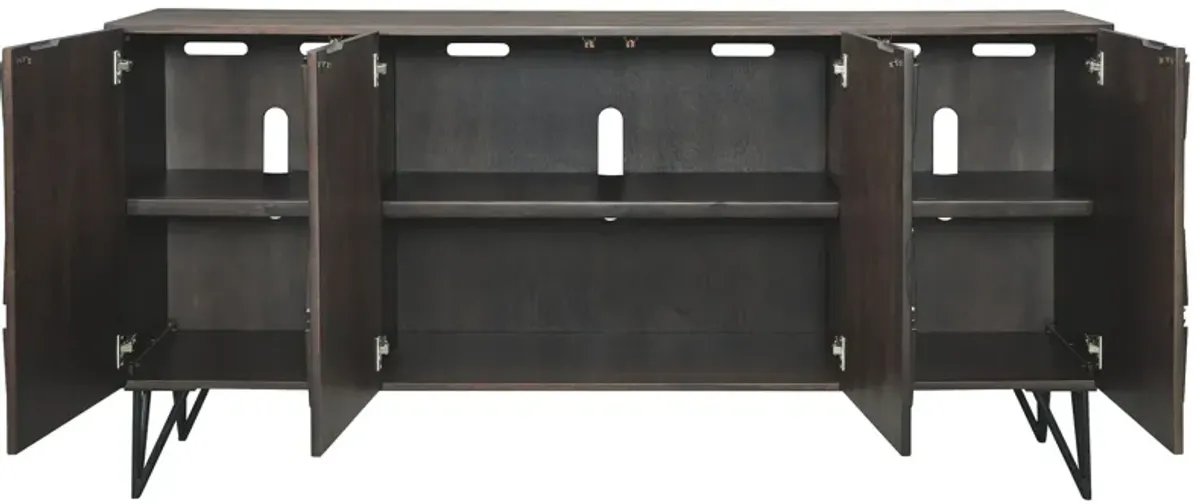 Chasinfield - Dark Brown - Extra Large TV Stand