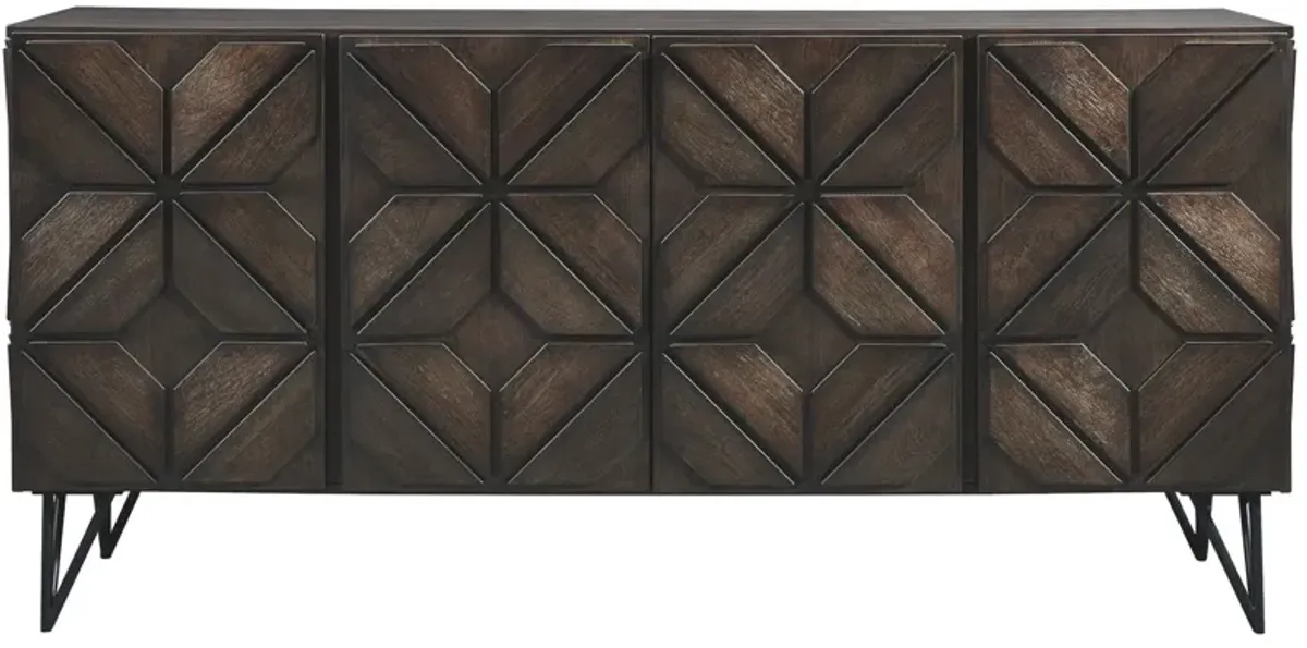 Chasinfield - Dark Brown - Extra Large TV Stand