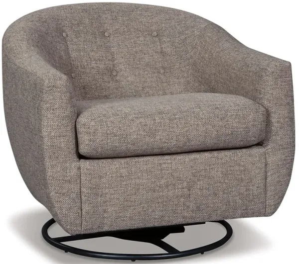 Upshur - Swivel Glider Accent Chair - Taupe