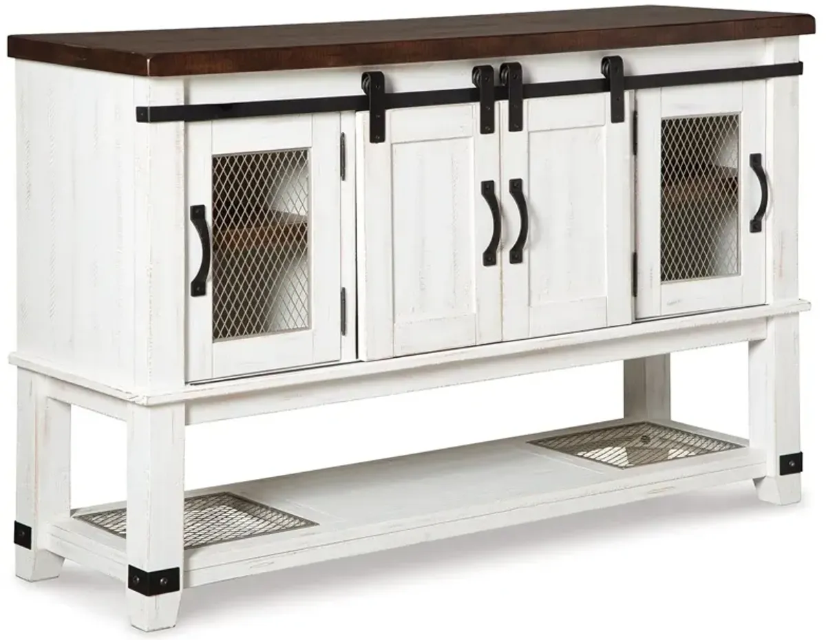 Valebeck - Dining Room Server - White / Brown