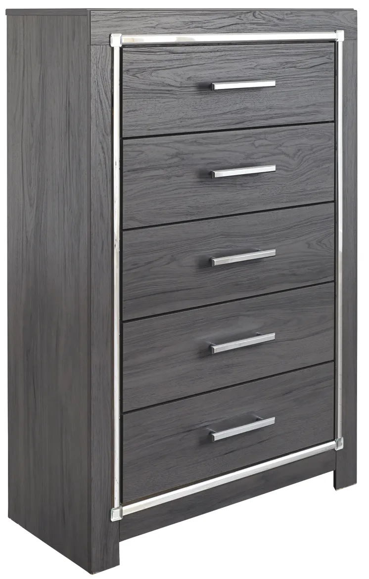 Lodanna - Gray - Five Drawer Chest