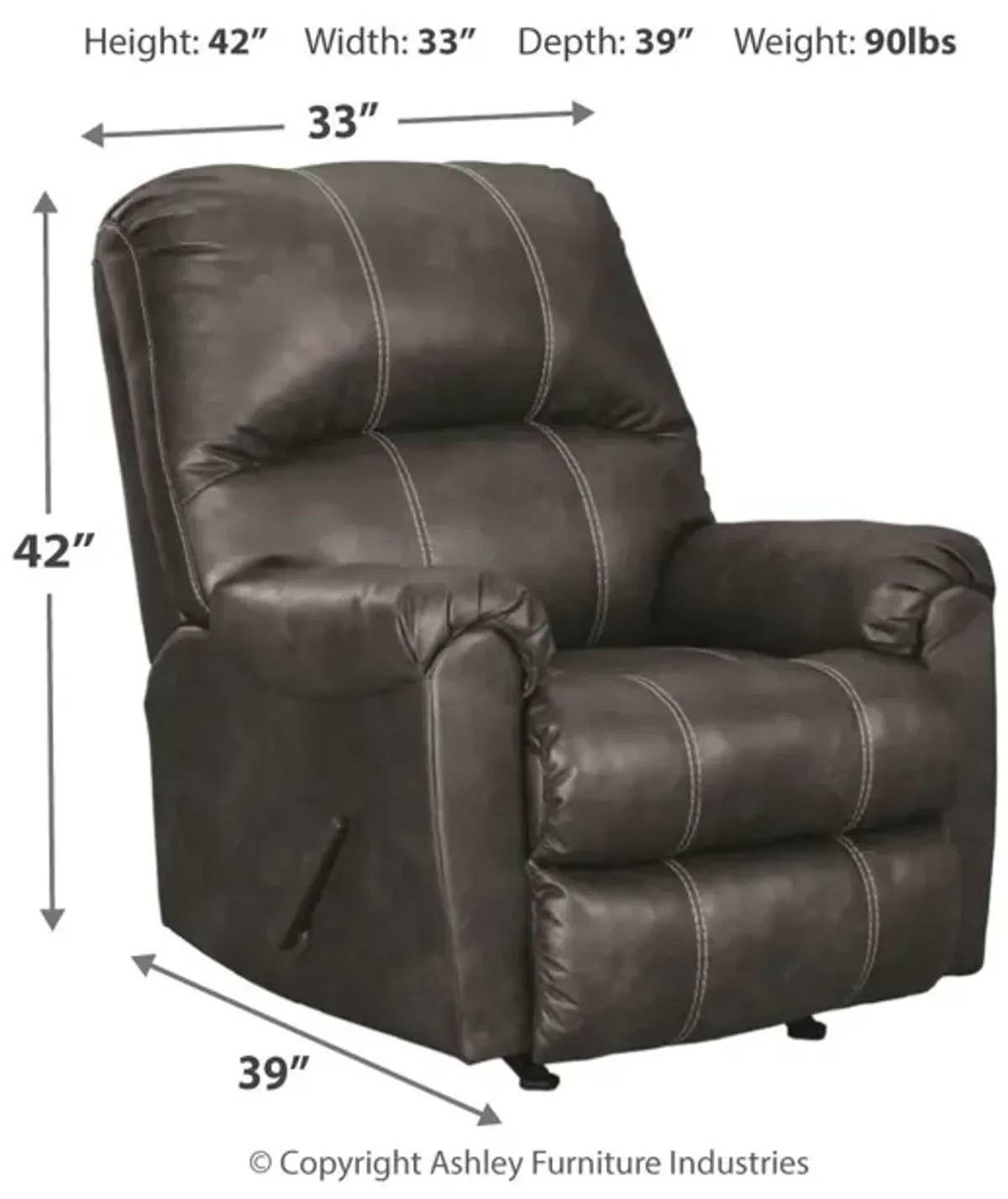 Kincord - Midnight - Rocker Recliner