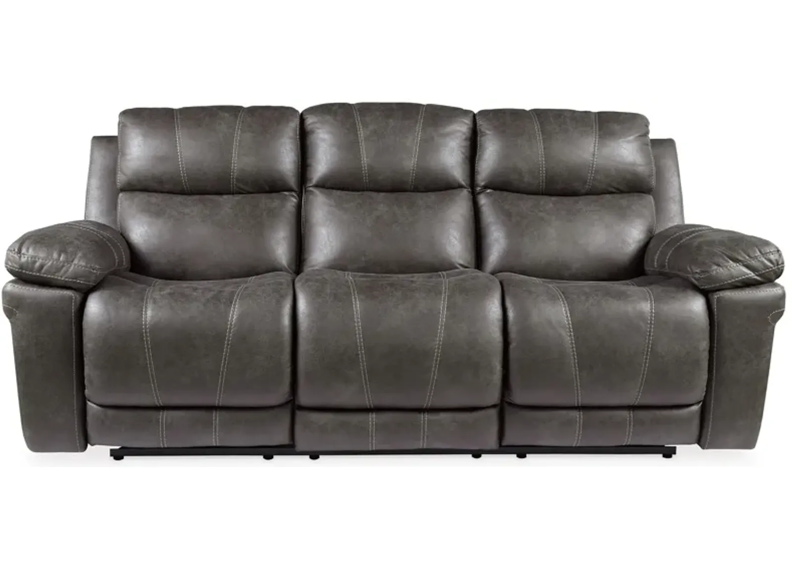 Erlangen - Dark Gray - Pwr Rec Sofa With Adj Headrest