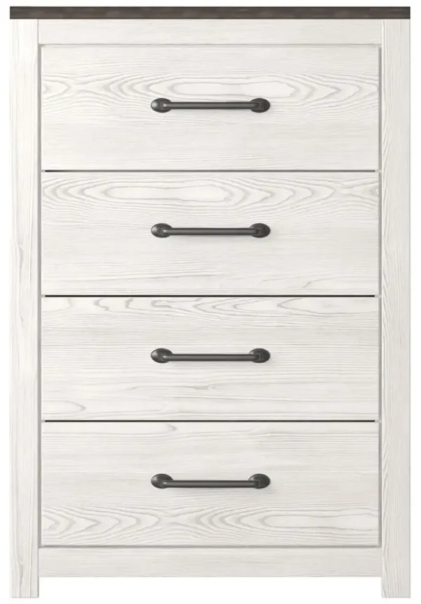 Gerridan - Four Drawer Chest - White / Gray