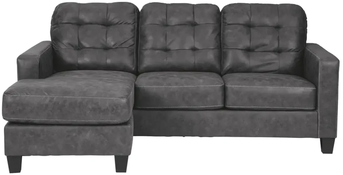 Venaldi - Gunmetal - Sofa Chaise Queen Sleeper