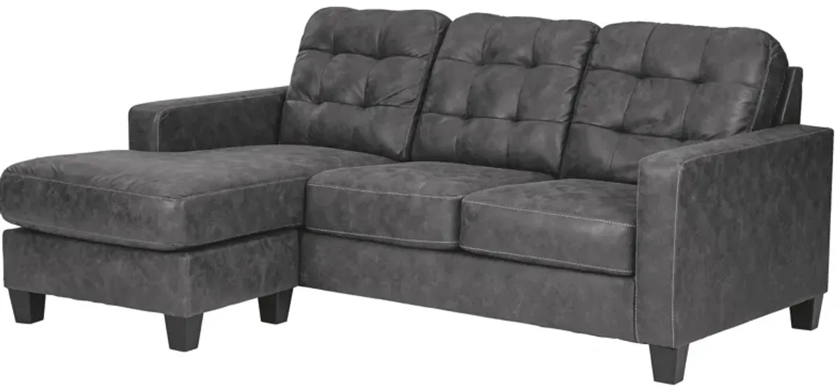 Venaldi - Gunmetal - Sofa Chaise Queen Sleeper